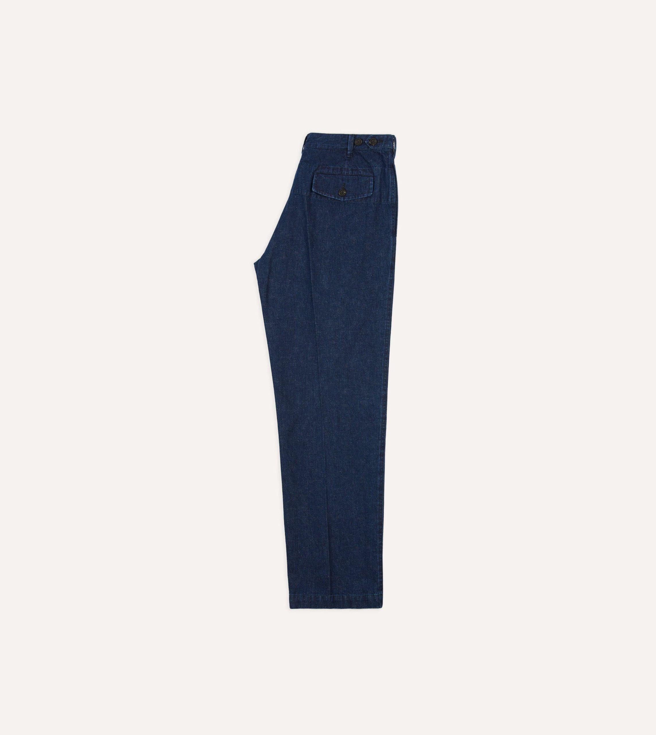 Indigo Cotton-Linen Games Trousers - Image 6