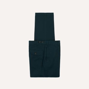 Navy Vintage Wash Cotton Games Trousers