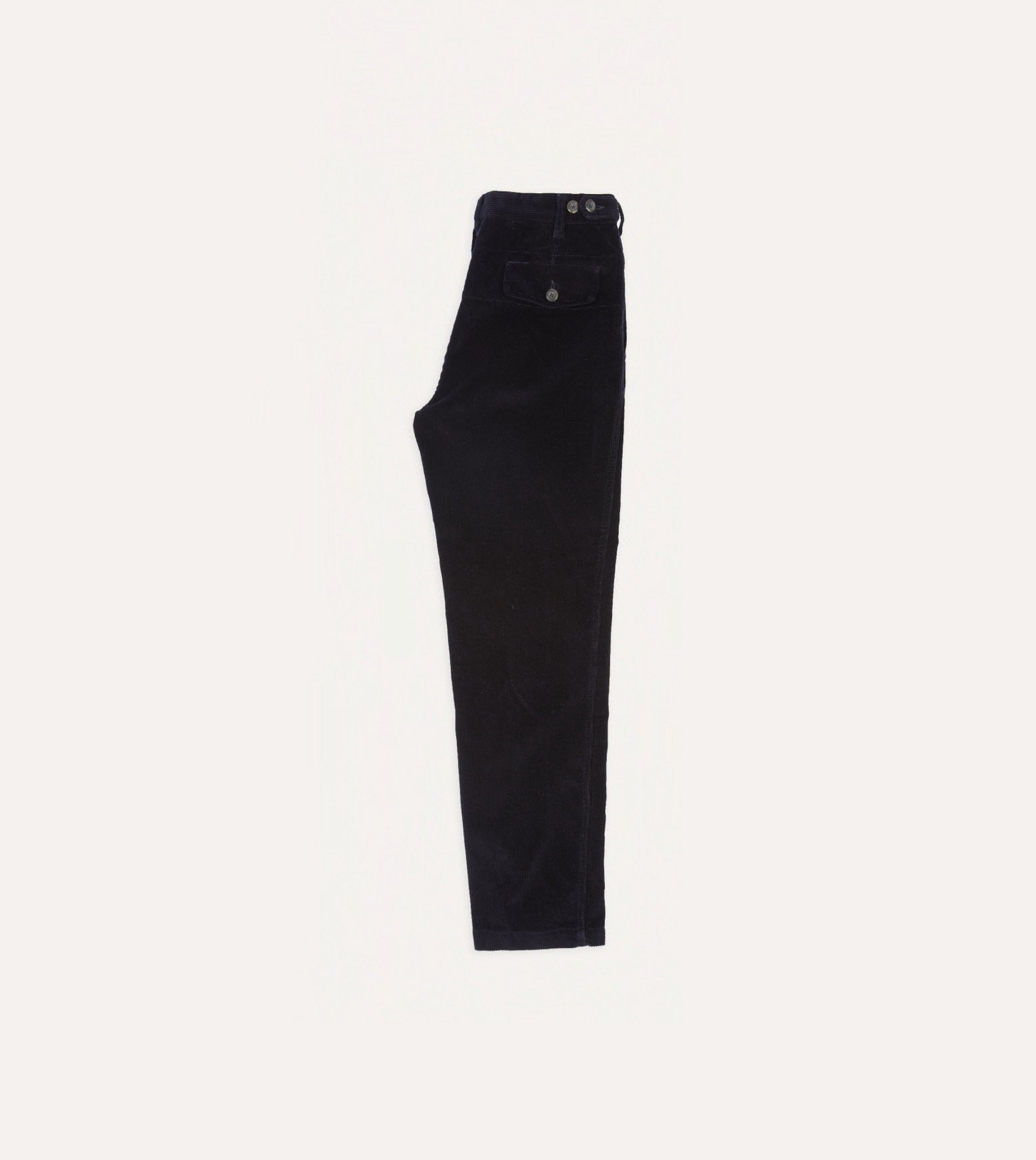 Navy Cotton Corduroy Games Trousers - Image 6