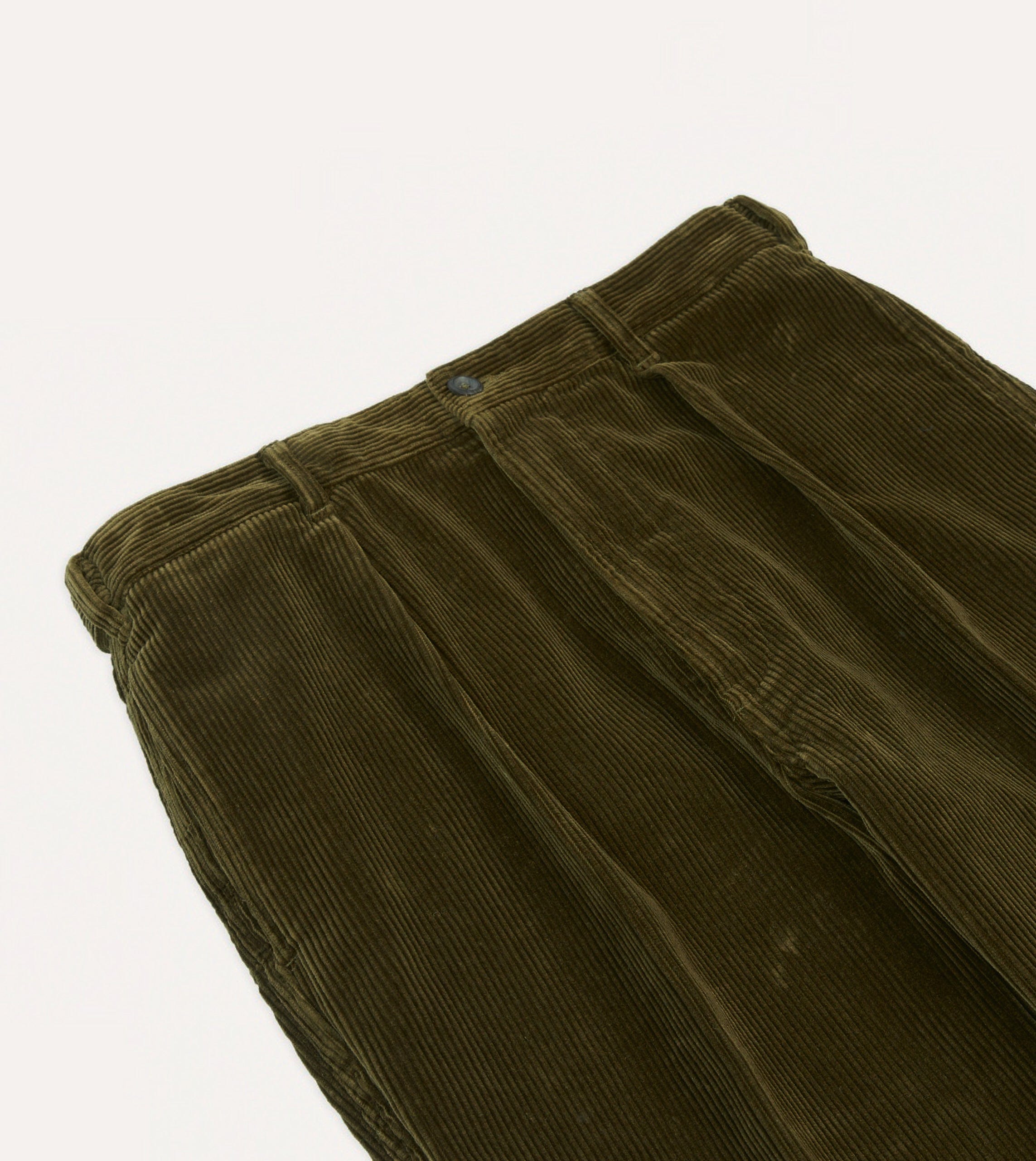 Olive Cotton Corduroy Games Trousers - Image 4