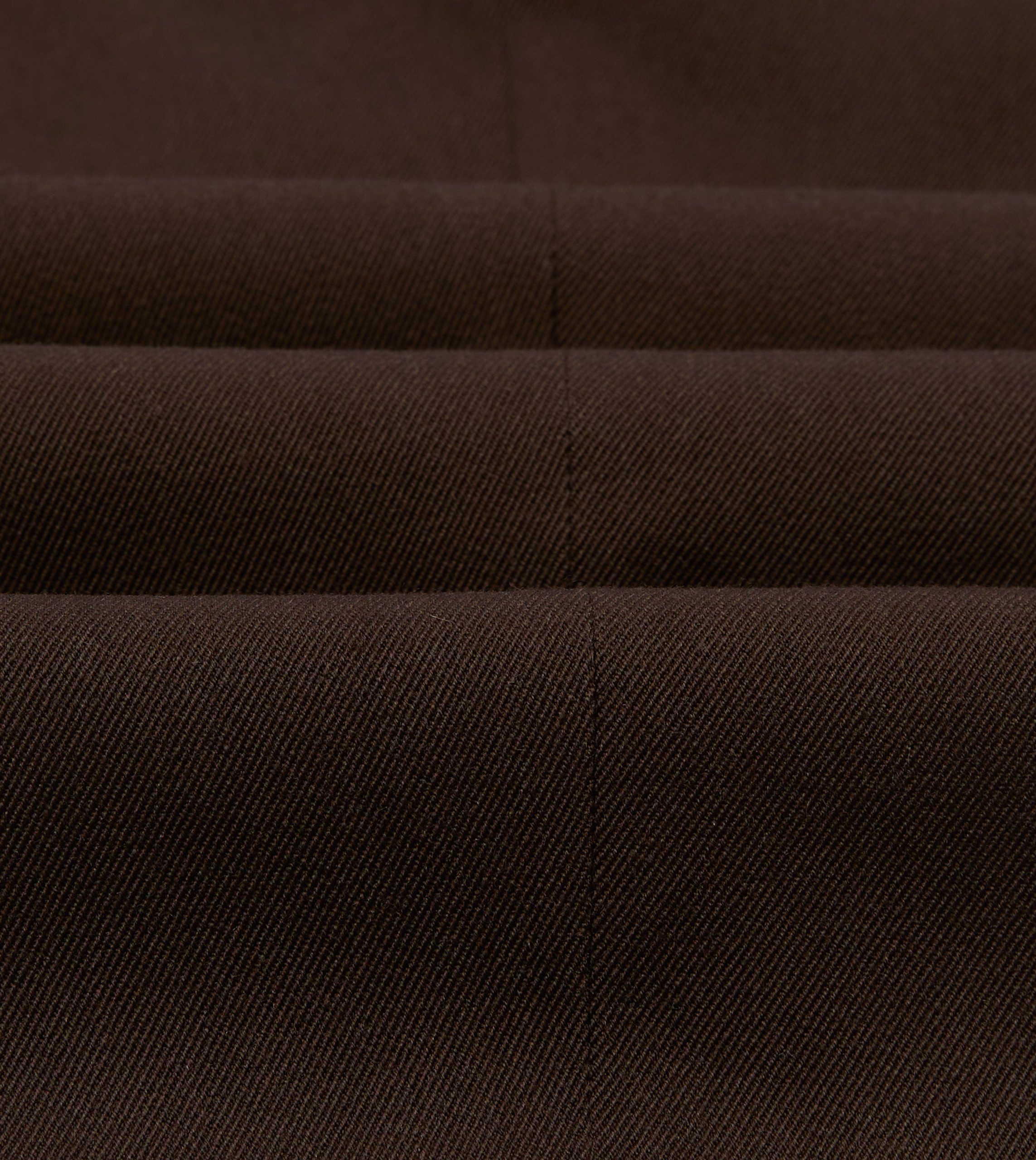 Brown Wool-Cotton Single Pleat Trouser - Image 2