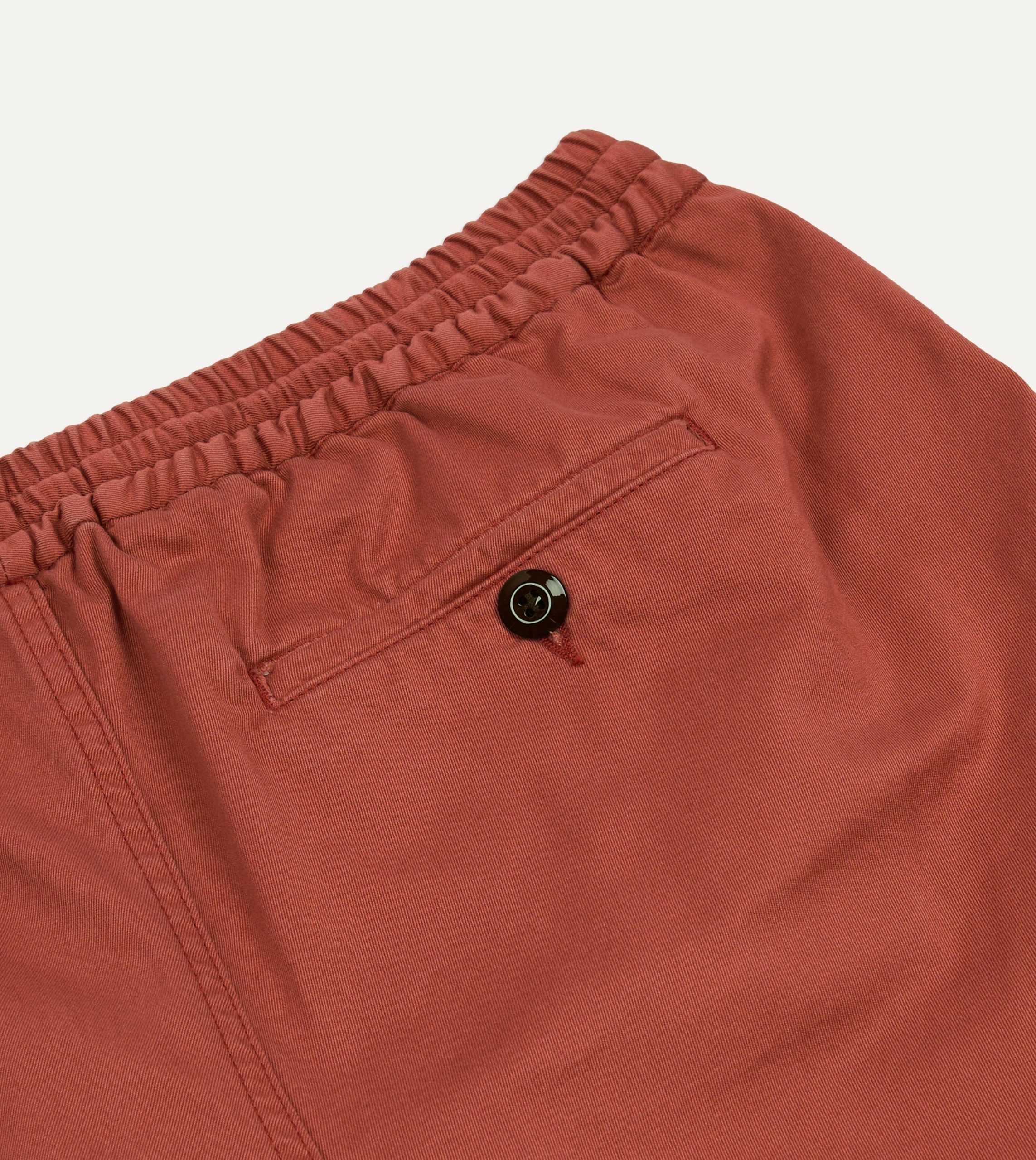 Washed Red Drawstring Shorts - Image 5