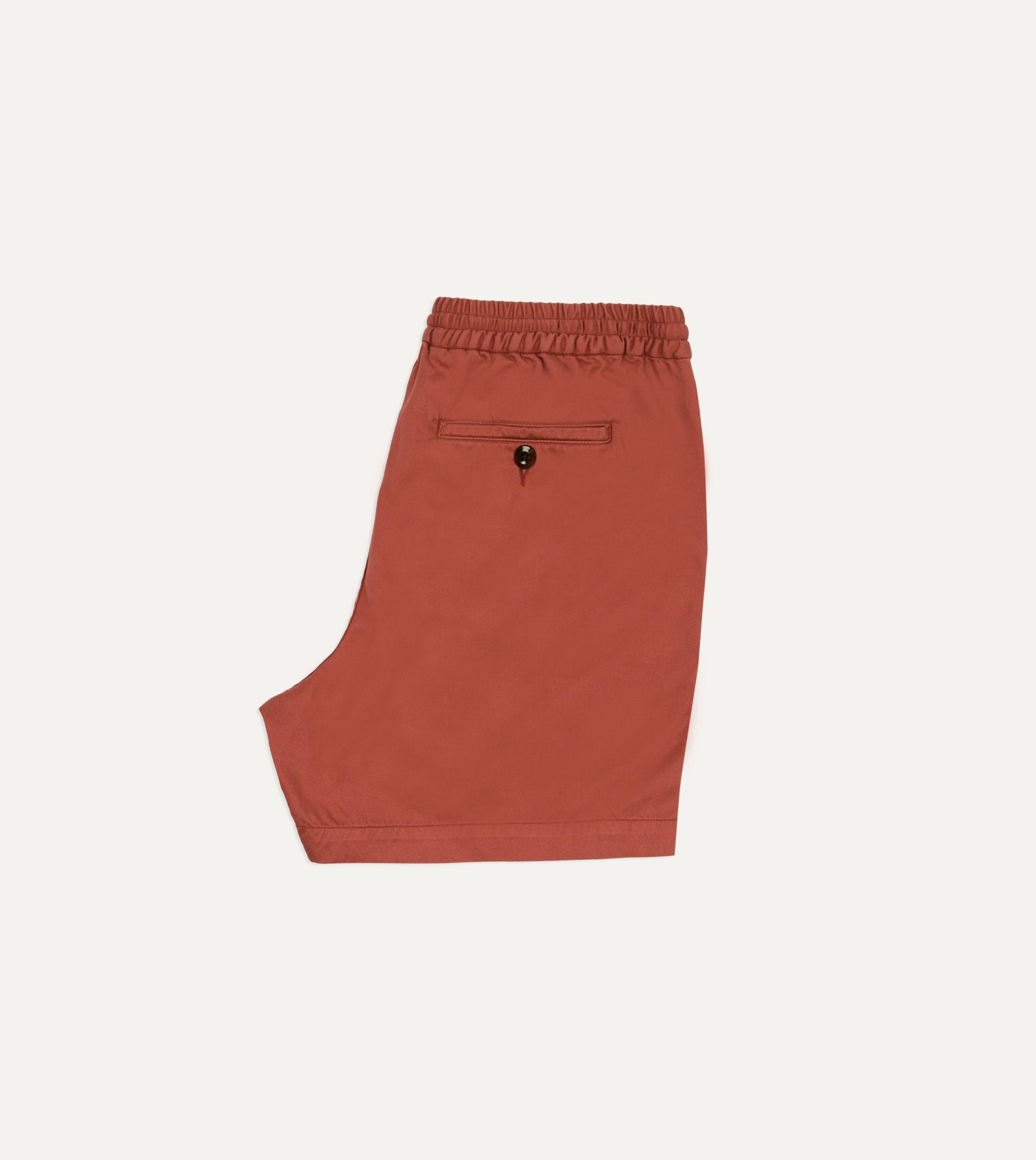 Washed Red Drawstring Shorts - Image 6