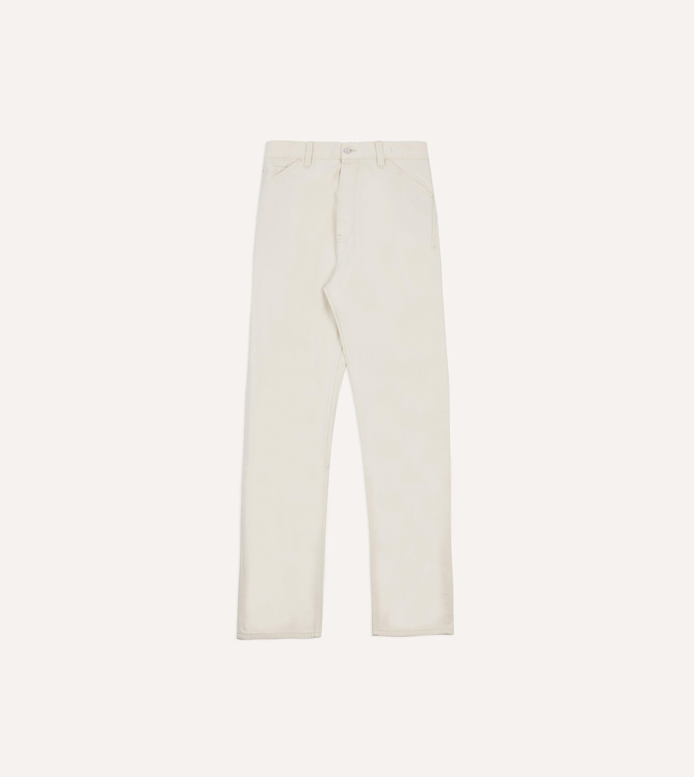 Ecru 12.7oz Selvedge Denim Painter Pants - Image 3