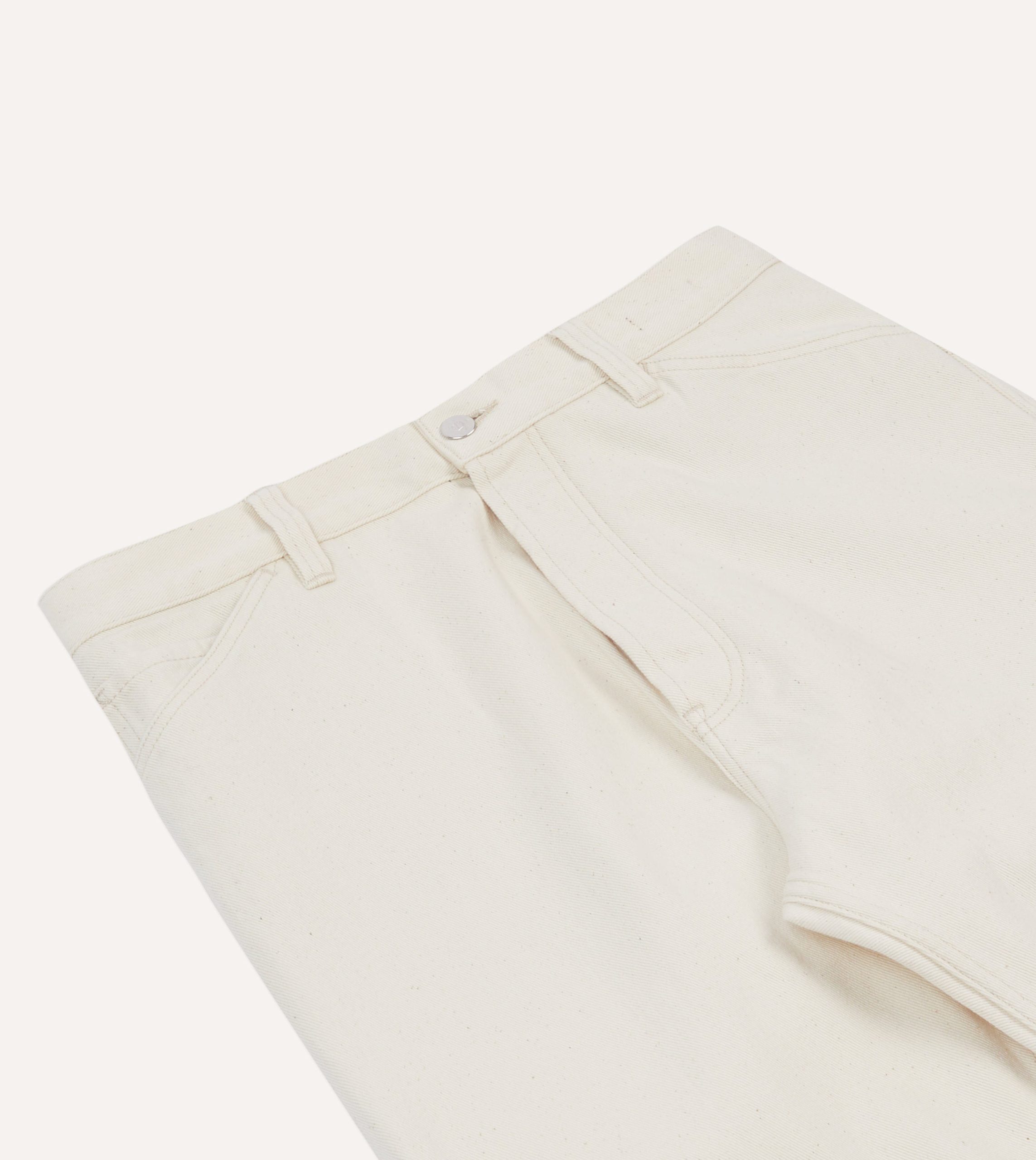Ecru 12.7oz Selvedge Denim Painter Pants - Image 4