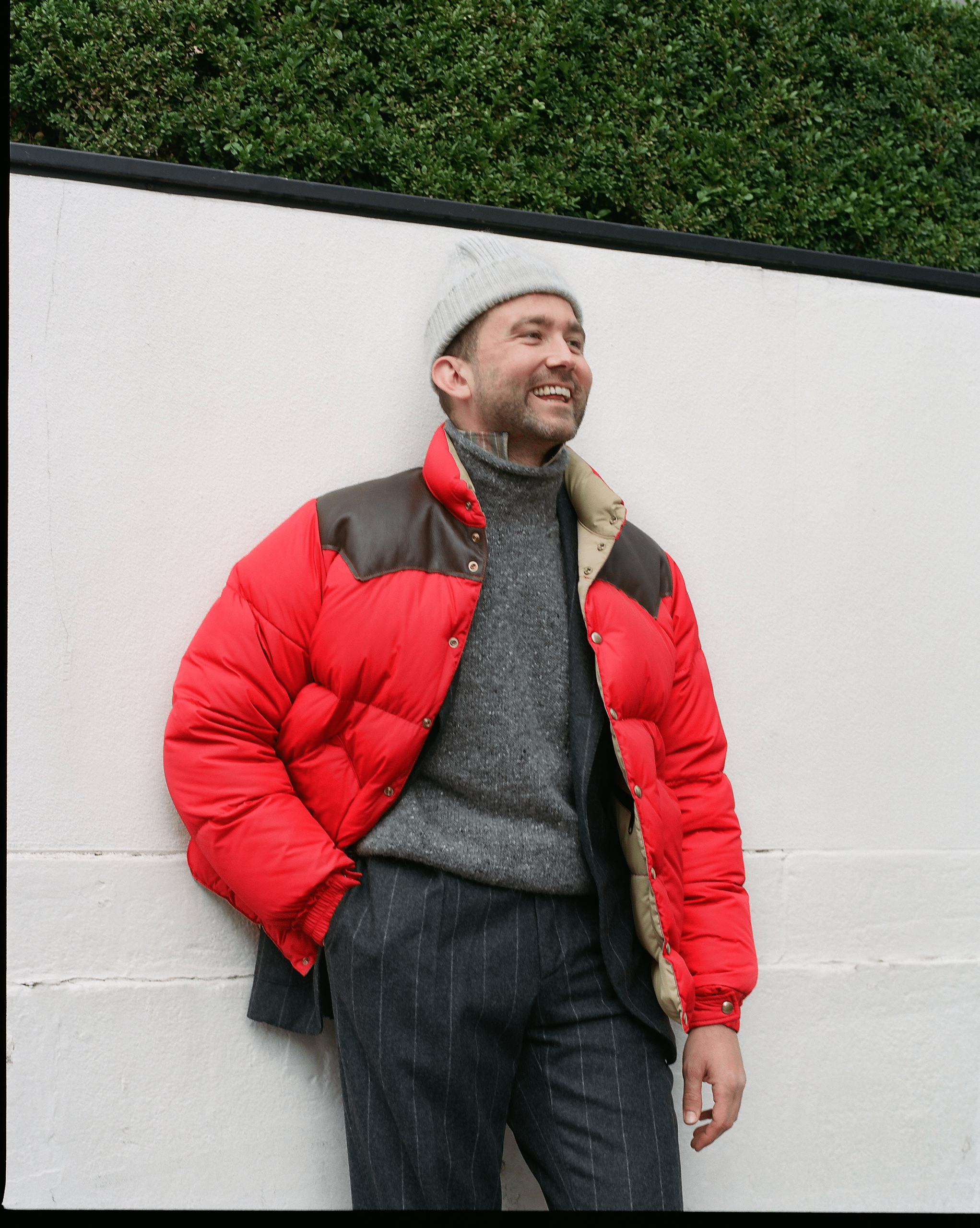 Rocky Mountain Featherbed for Drake's Red Nylon Leather Christy Down Jacket - Image 8