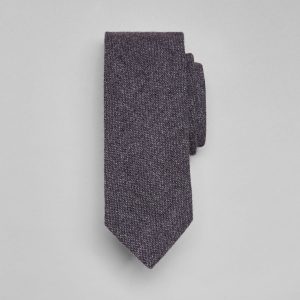 Grey Pure Cashmere Solid Tipped Tie