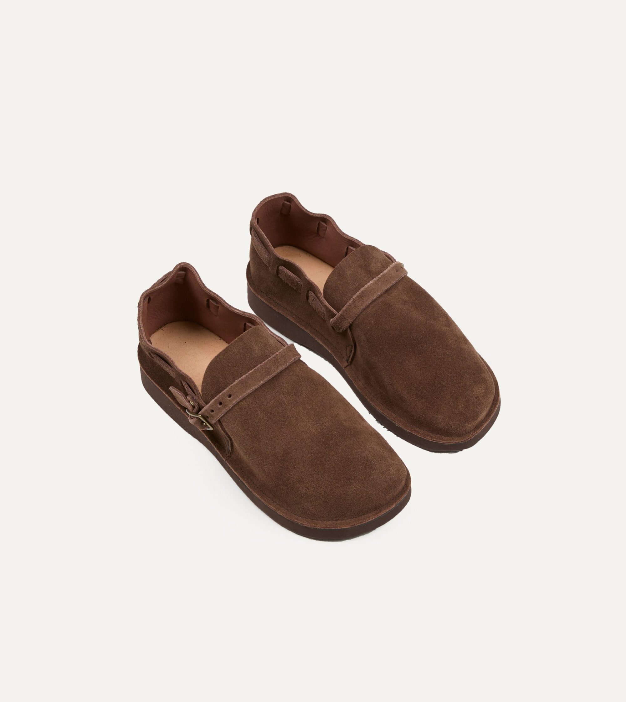 Aurora for Drake's Middle English Brown Roughout Leather Shoe