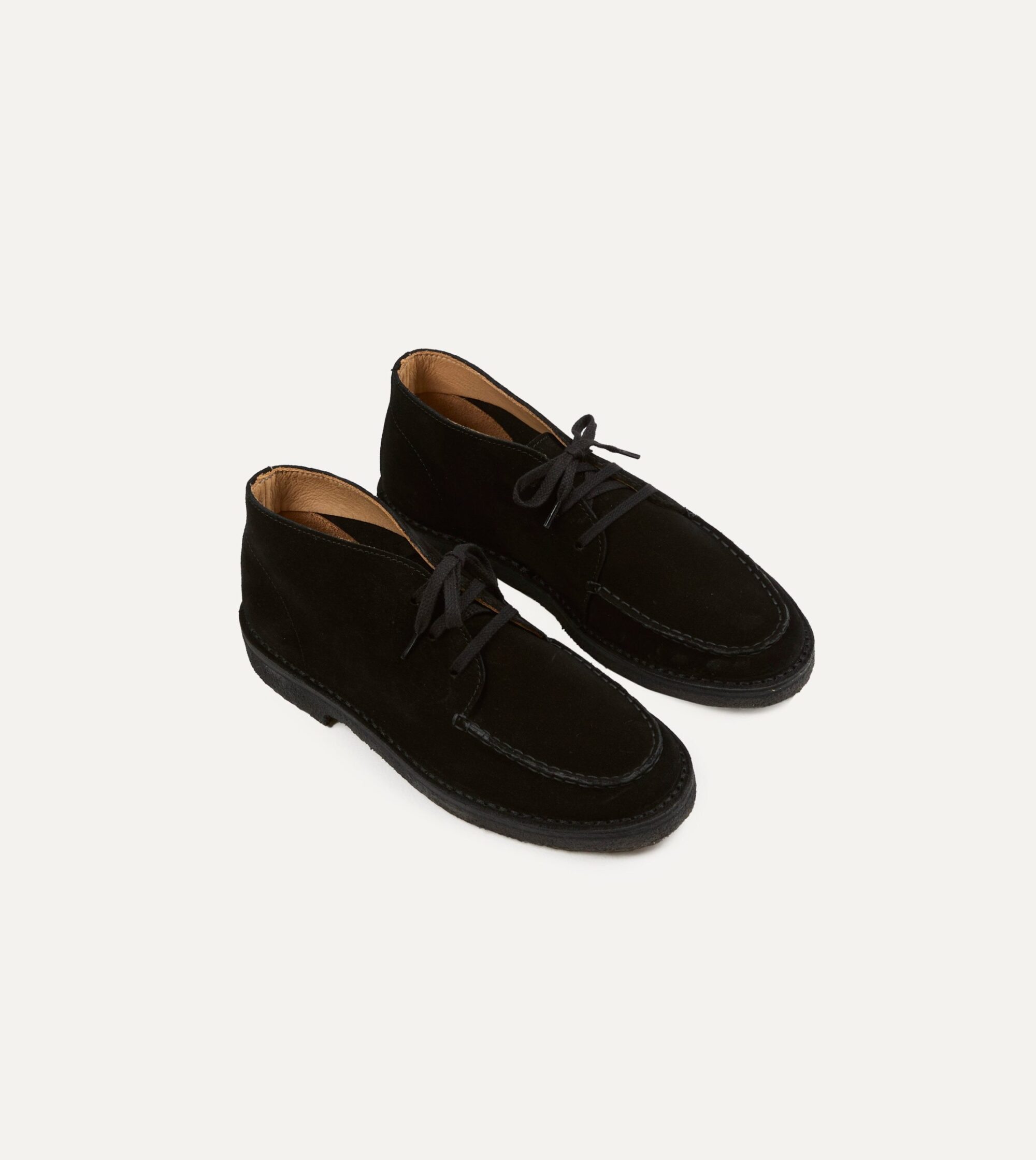 Drake's by A. Levine Crosby Moc-Toe Chukka Boot Black Suede