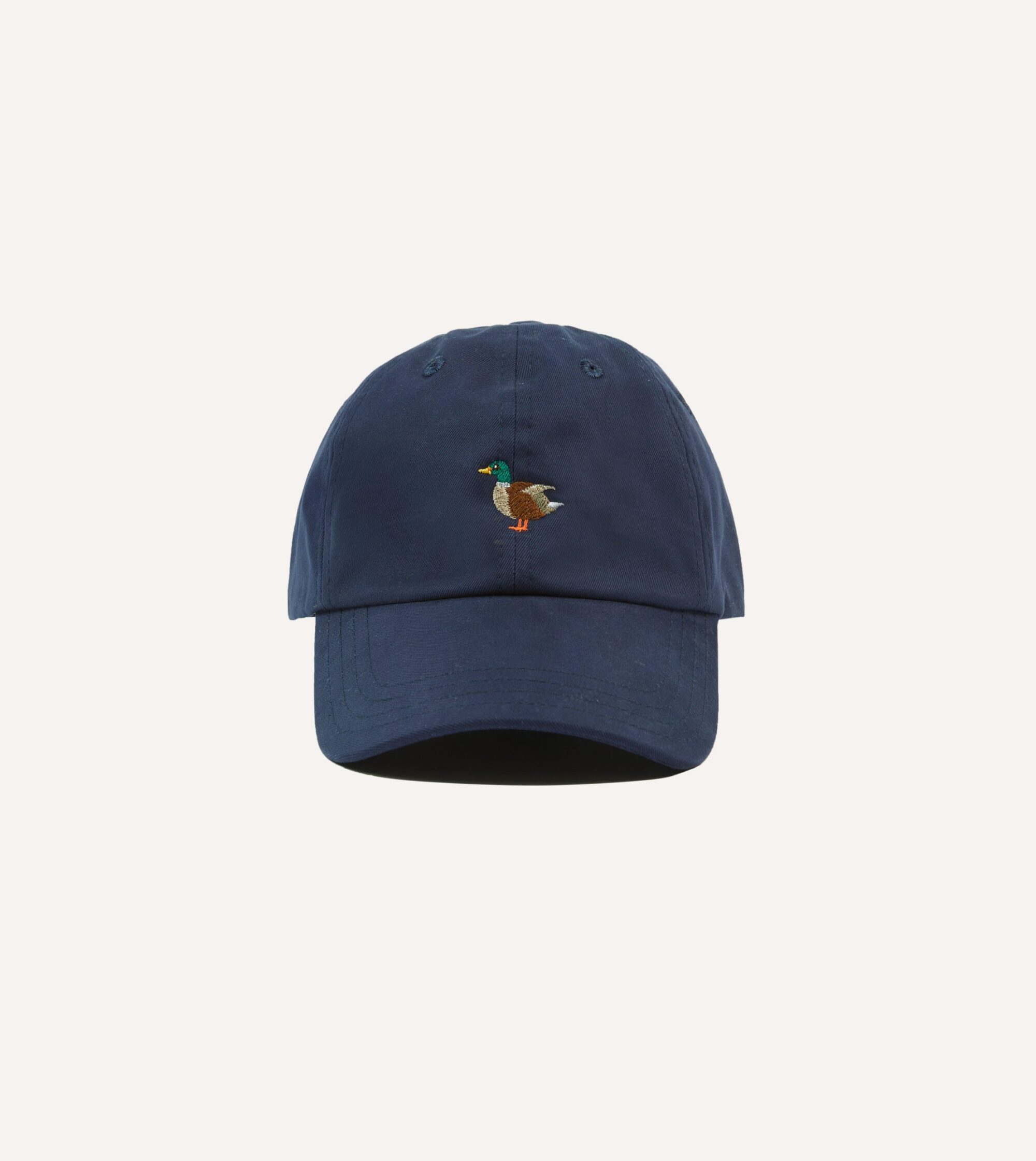 Navy Duck Emblem Cotton Baseball Cap