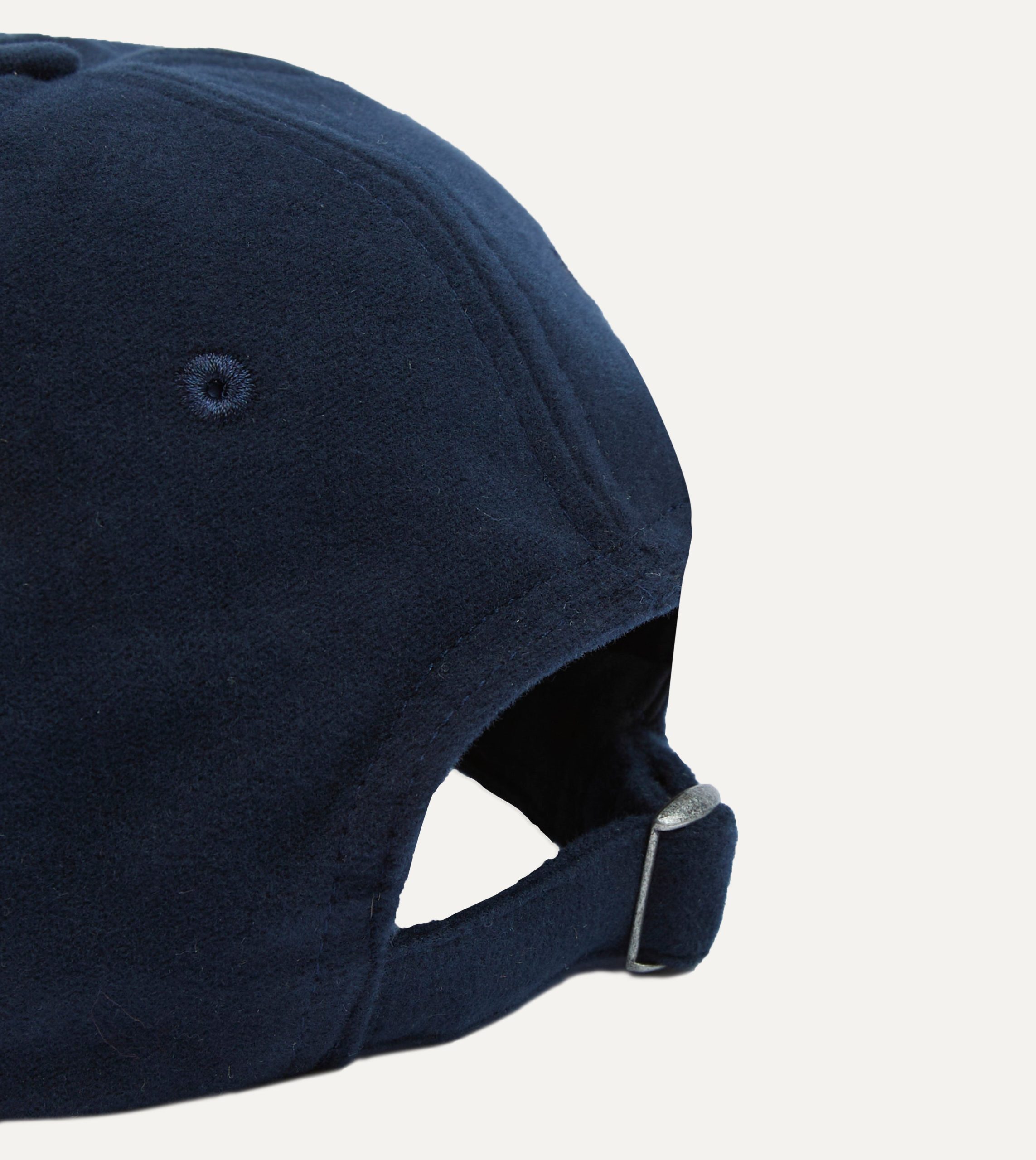 Navy and Olive Moleskin Baseball Cap - Image 2