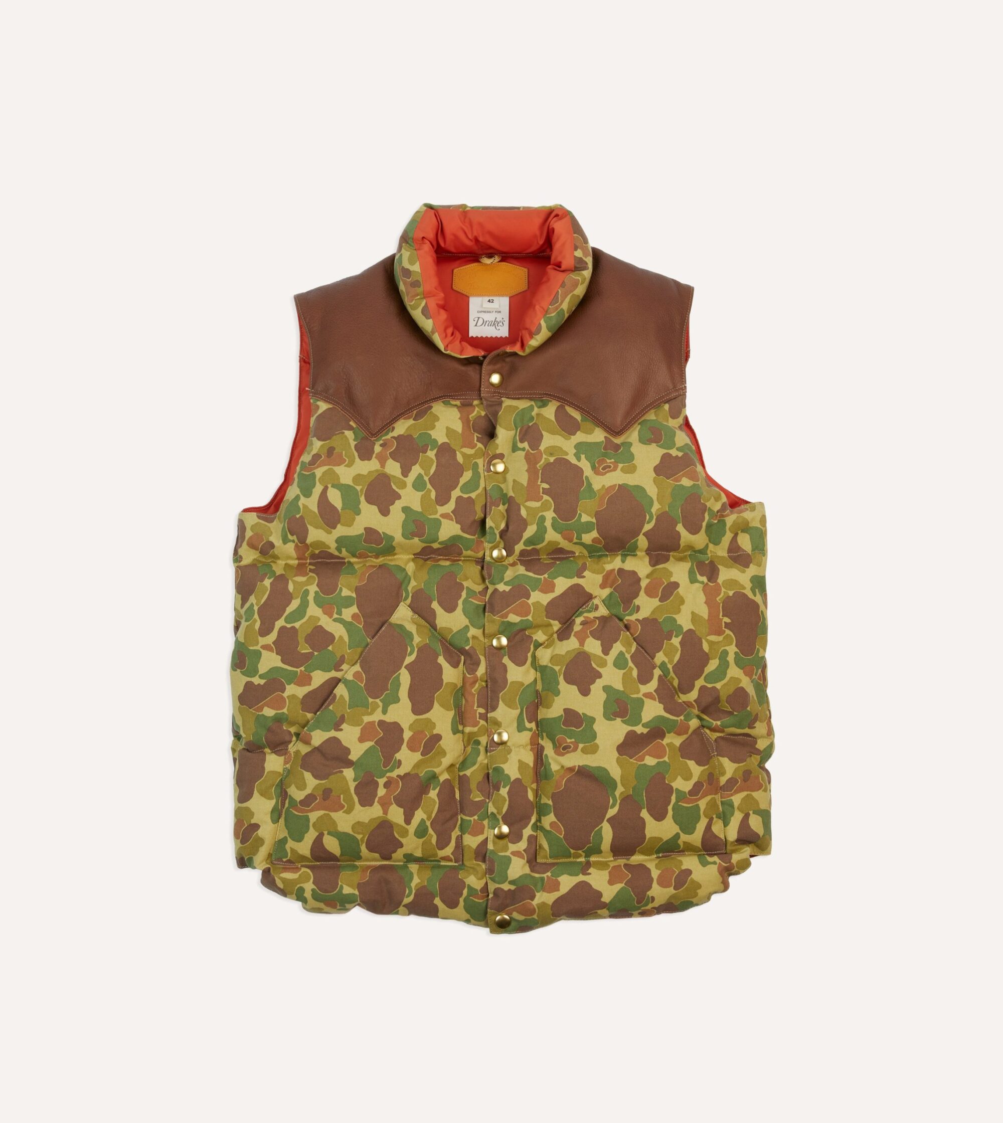 Rocky Mountain Featherbed for Drake's Camo Ripstop Cotton Christy Down Vest