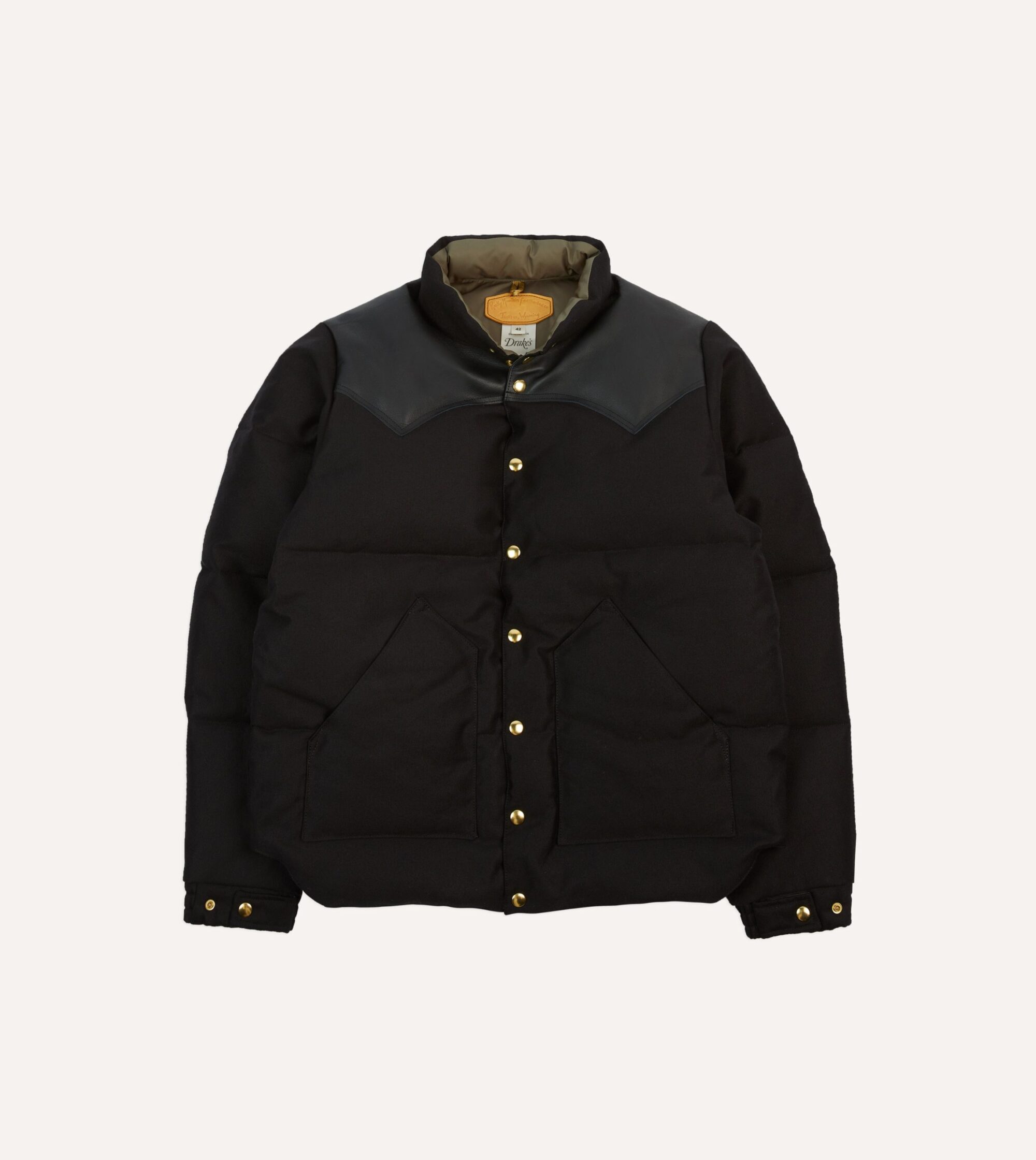 Rocky Mountain Featherbed for Drake's Black Cotton Christy Down Jacket