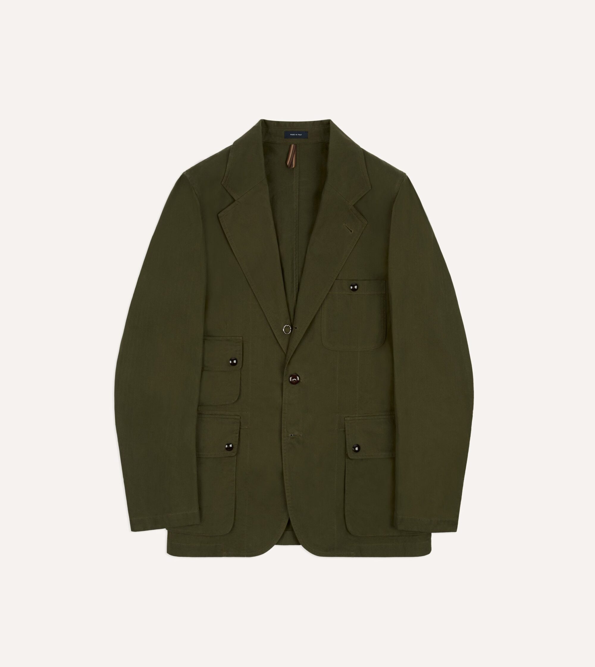 Drake's and New Balance Waxed Herringbone Cotton Games Blazer