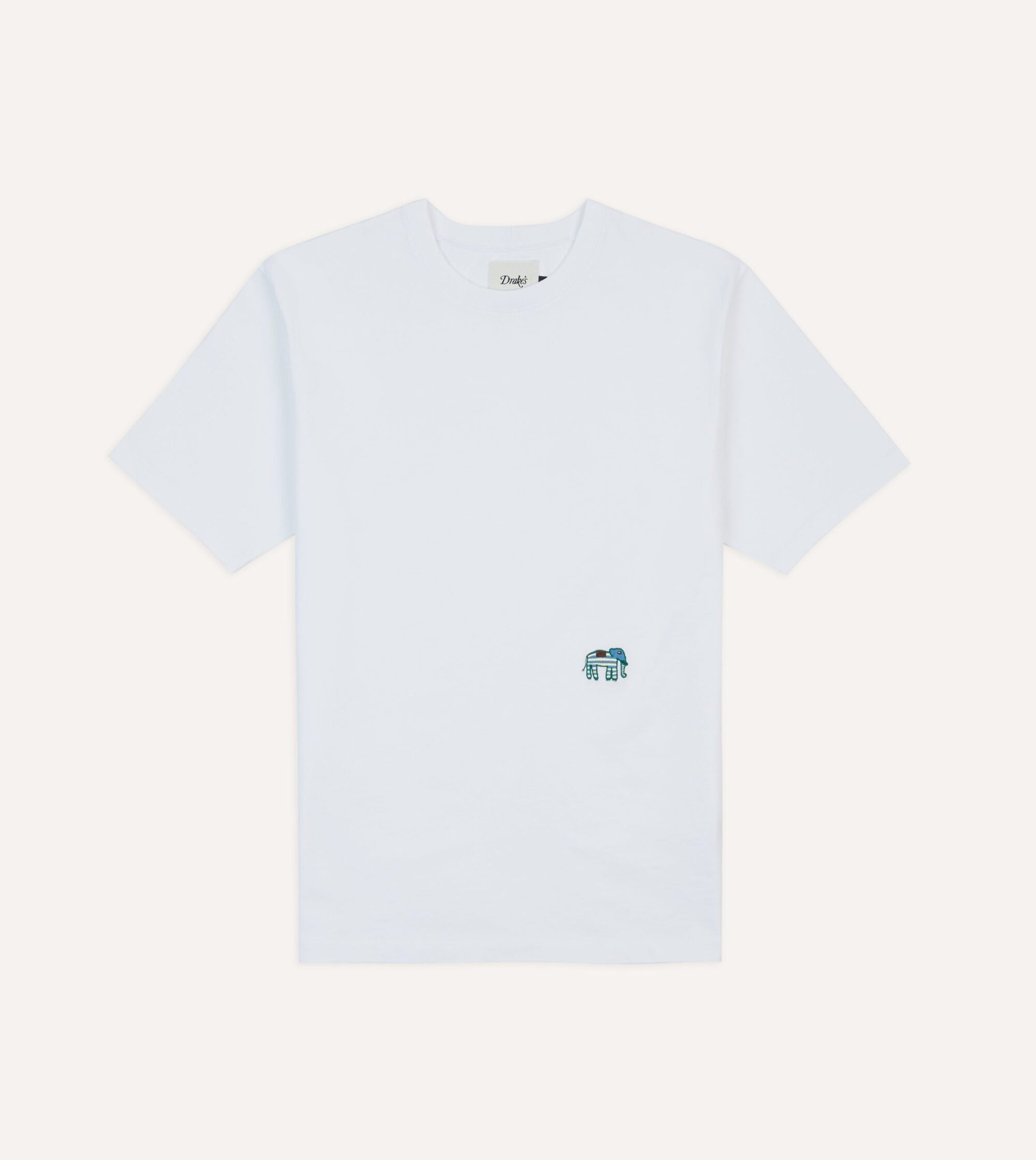 White Elephant Embroidered Crew Neck Hiking T-Shirt